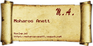 Moharos Anett névjegykártya